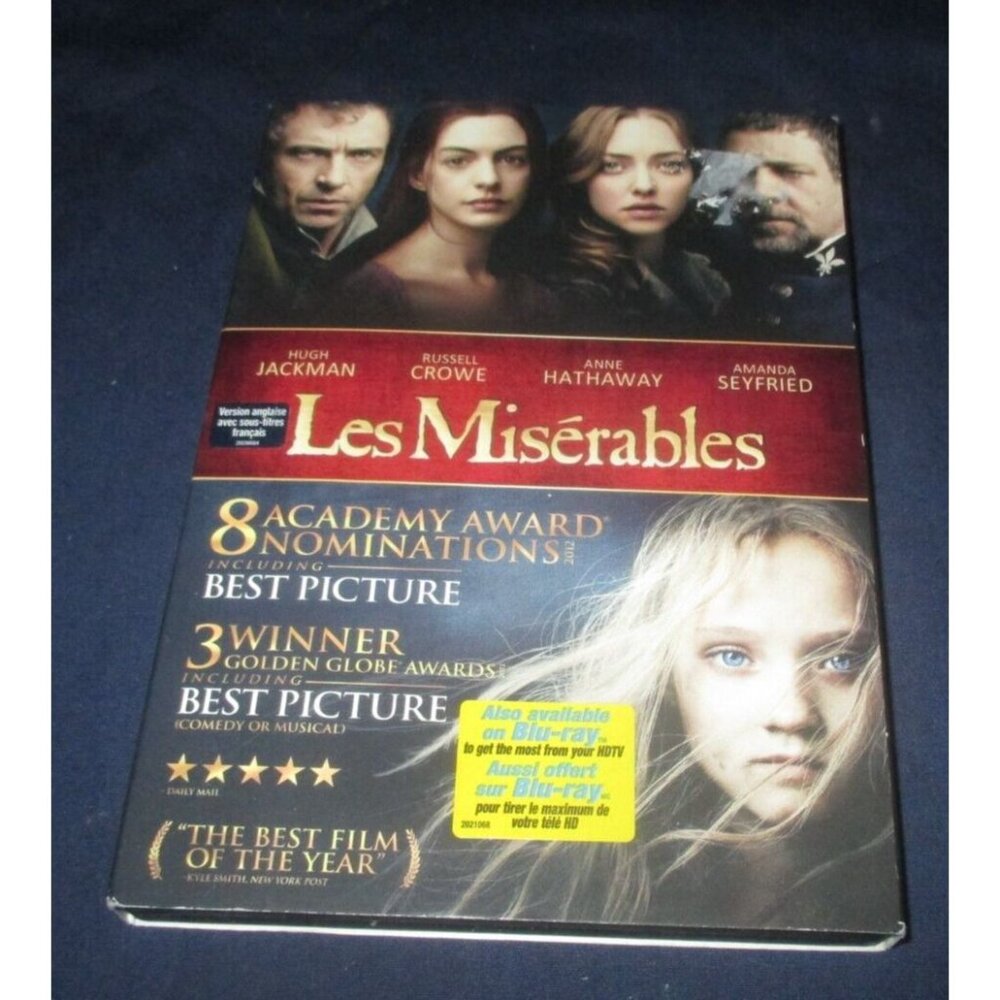 Les Misérables (DVD, 2013, Canadian) w/ silpcover